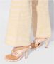 Burberry Witte Leren Sandalen met Check Print Pink Dames - Thumbnail 6