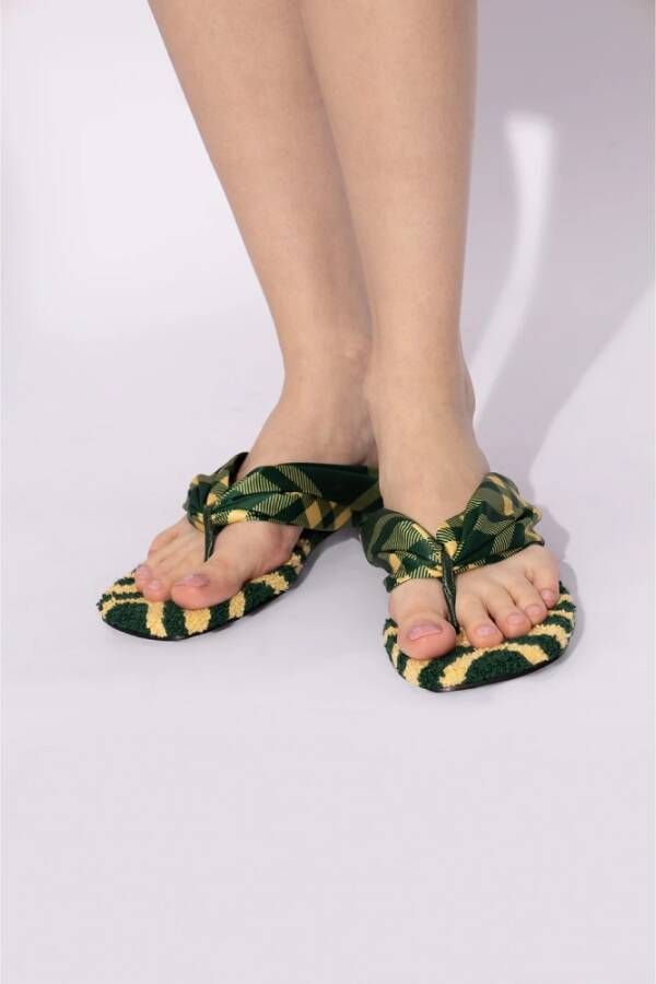 Burberry Zwembad teenslippers Green Dames