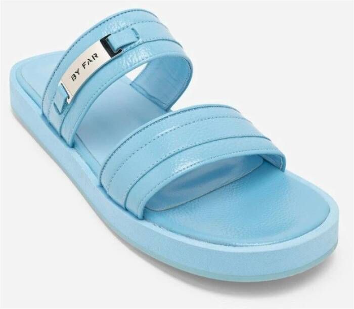 By FAR Eenvoudig sandalen glanzend korrelig leer Blauw Dames