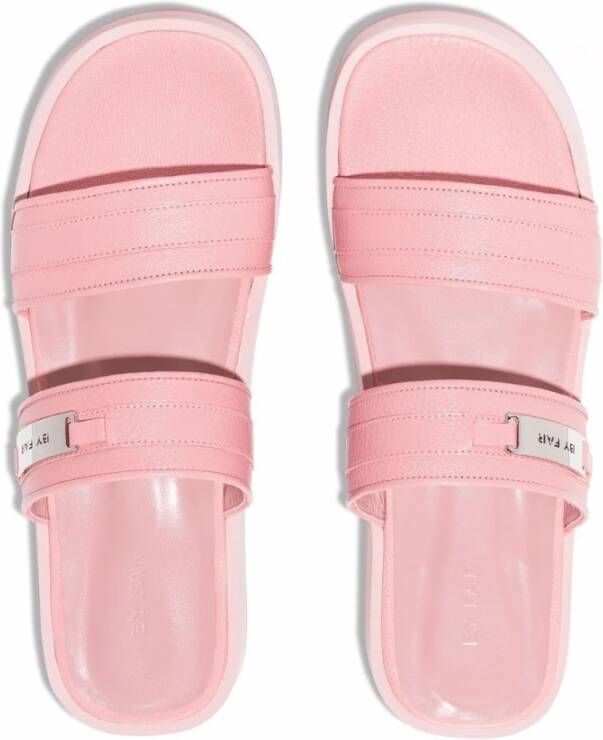 By FAR Eenvoudig sandalen korrelig leer Roze Dames