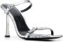 By FAR Metallic Pebbled High Heel Sandalen Gray Dames - Thumbnail 4