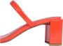 By FAR Rode Lakleren Blokhak Sandalen Orange Dames - Thumbnail 5