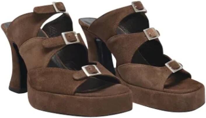By FAR Leather sandals Brown Dames