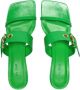 By FAR Leather sandals Green Dames - Thumbnail 3
