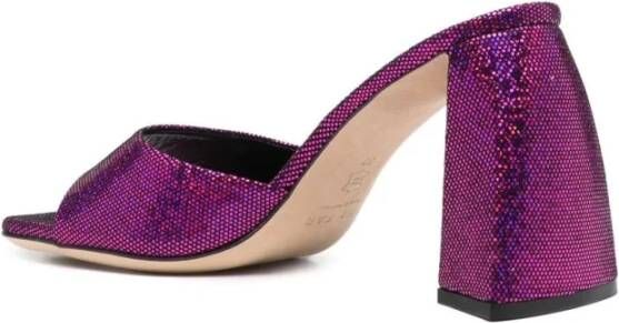 By FAR Roze Leren Disco Muiltjes Pink Dames