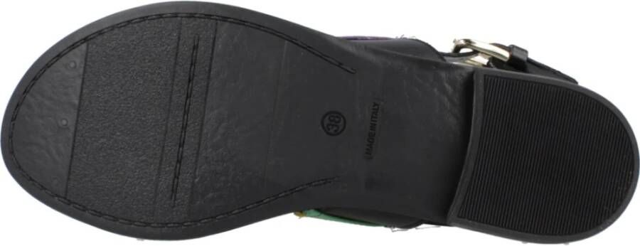 CafèNoir Stijlvolle Platte Sandalen voor Vrouwen Black Dames