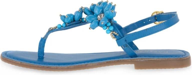 CafèNoir Flat Sandals Blauw Dames