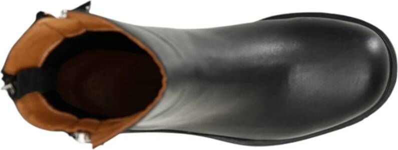CafèNoir Leren laarzen en enkellaarsjes Black Dames