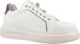 CafèNoir Leren Sneakers White Dames - Thumbnail 6