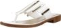 CafèNoir Kleurrijke Multi-Strap Flip Flops White Dames - Thumbnail 4