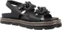 CafèNoir Stijlvolle platte sandalen met dubbel C Black Dames - Thumbnail 7
