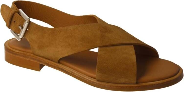 Calce Flat Sandals Brown Dames