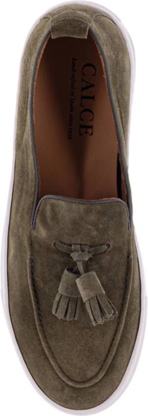 Calce Suède Slip-On Mocassin met Kwastjes Brown Heren