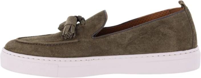 Calce Suède Slip-On Mocassin met Kwastjes Brown Heren