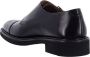 Calce Zwarte leren dubbele gesp loafer Black Heren - Thumbnail 5