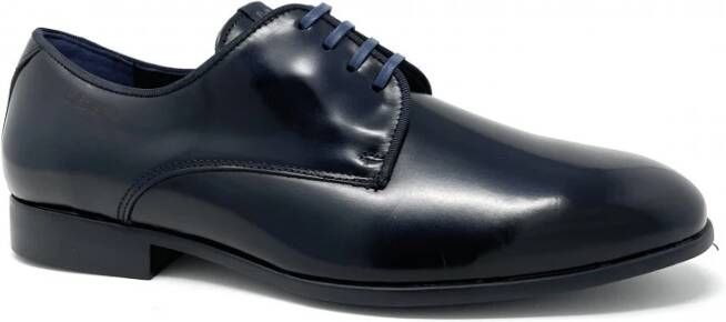 Callaghan Blauwe gepoetste derby schoenen Blue Heren