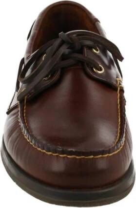 Callaghan Bruine leren bootschoenen