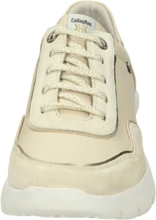 Callaghan Elegante Beige Sneakers met Veters