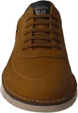 Callaghan Heren Leren Casual Schoenen Brown Heren