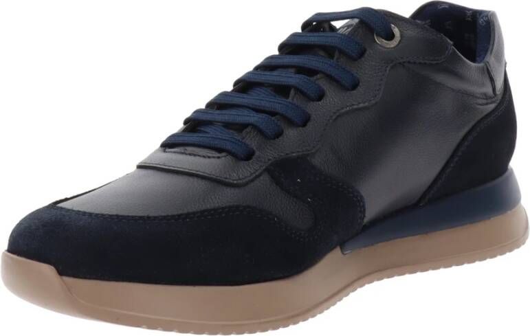 Callaghan Leren Heren Sneakers met Vetersluiting Blauw Dames