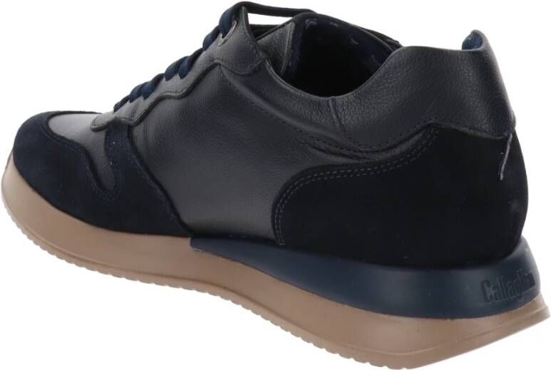 Callaghan Leren Heren Sneakers met Vetersluiting Blauw Dames