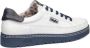 Callaghan Witte leren sneakers met blauwe hiel - Thumbnail 2