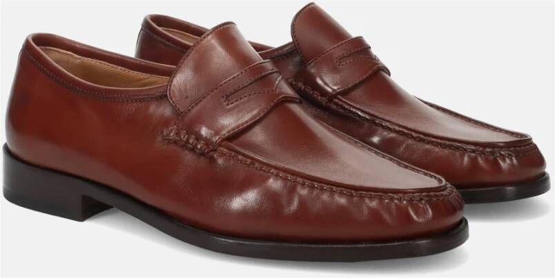 Calpierre Bruin leren tubulaire mocassin Brown Heren