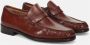 Calpierre Bruin leren tubulaire mocassin Brown Heren - Thumbnail 2