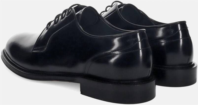 Calpierre Zwarte Derby Schoen Handgemaakt in Italië Black Heren