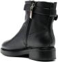 Calvin Klein Zwarte Leren Enkellaarzen met Rubberen Zool Black Dames - Thumbnail 13