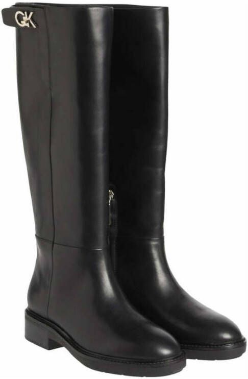 Calvin Klein rubber sole knee boot w hw Zwart Dames