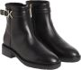 Calvin Klein Zwarte Leren Enkellaarzen met Rubberen Zool Black Dames - Thumbnail 5