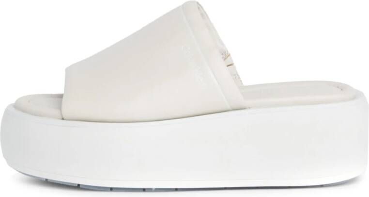 Calvin Klein Beige Flatform Slide Slippers Beige Dames