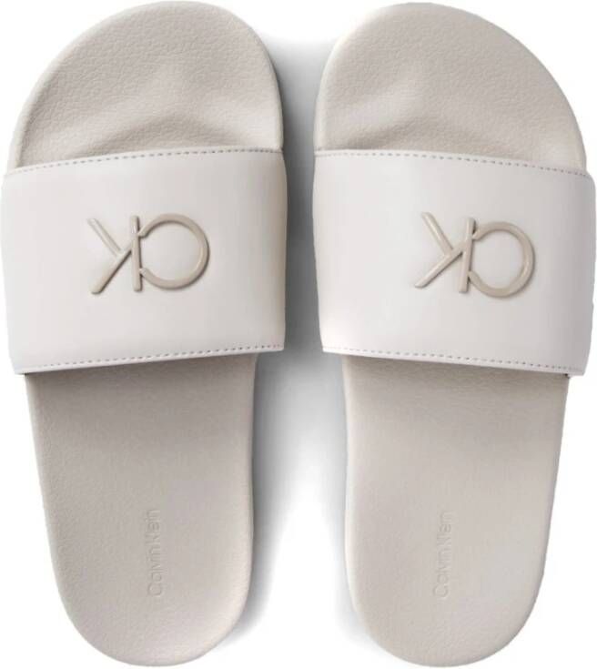 Calvin Klein Beige Flip Flops voor vrouwen Gray Dames