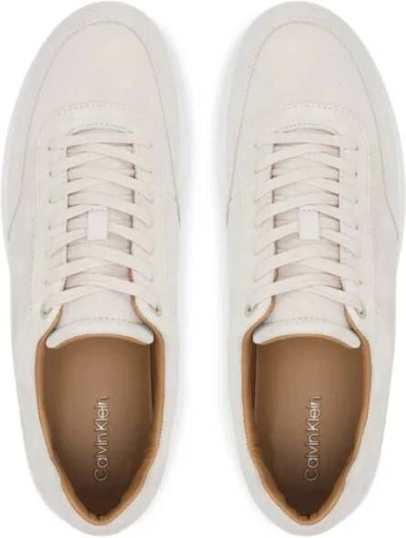 Calvin Klein Beige Lace-Up Sneaker Clean Cup Low