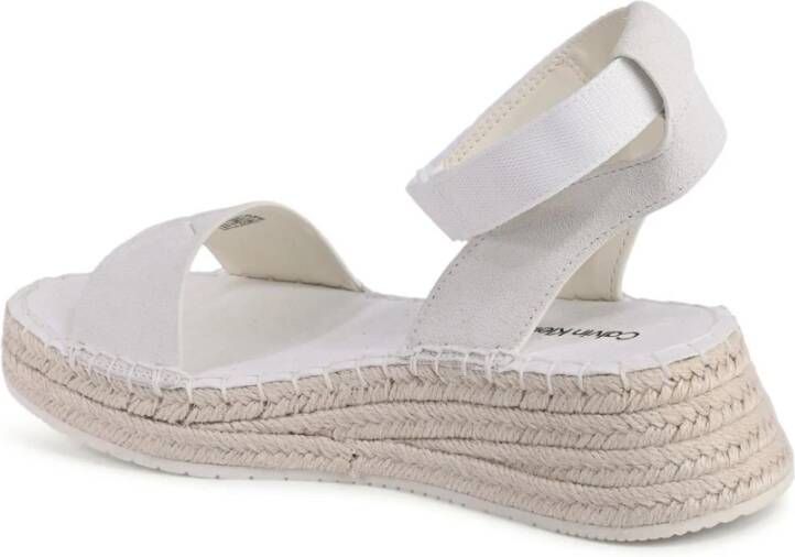 Calvin Klein Beige Leren Sleehak Sandalen