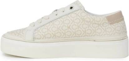 Calvin Klein Beige Veterschoenen Lente Zomer Print Beige Dames