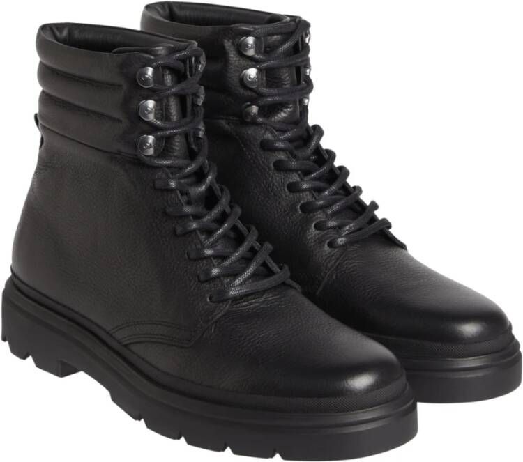 Calvin Klein combat boot pb lth Zwart Heren