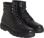 Calvin Klein Zwarte leren gevechts enkellaarzen Black Heren - Thumbnail 6
