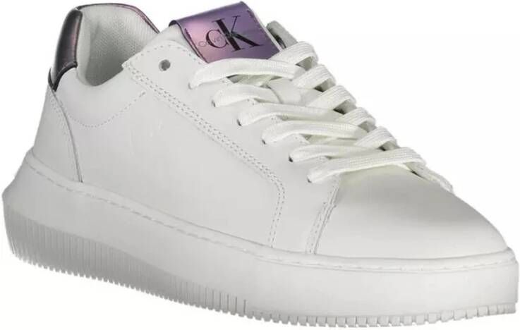 Calvin Klein Contrasterende Details Sneaker voor vrouwen Wit Dames