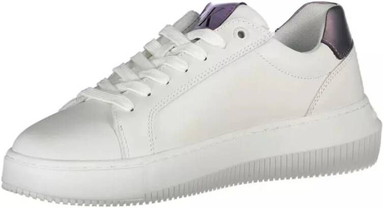 Calvin Klein Contrasterende Details Sneaker voor vrouwen Wit Dames