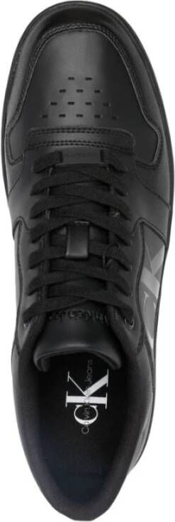 Calvin Klein cupsole laceup basket low poly trainers Zwart Heren