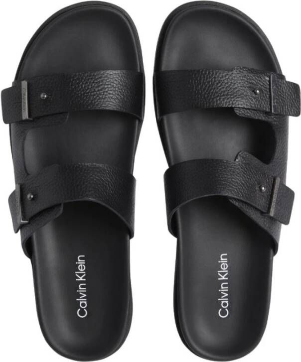 Calvin Klein Dubbele riem sandalen Zwart Heren