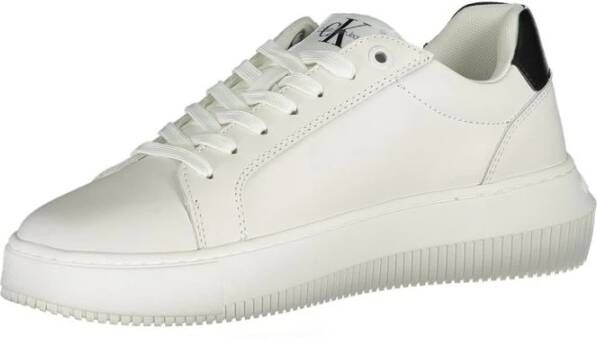 Calvin Klein Eco-Chic Witte Sneakers met Contrastdetails White Dames