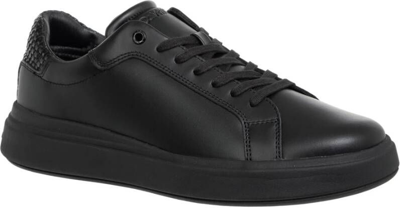 Calvin Klein Effen Vetersneakers Black Heren