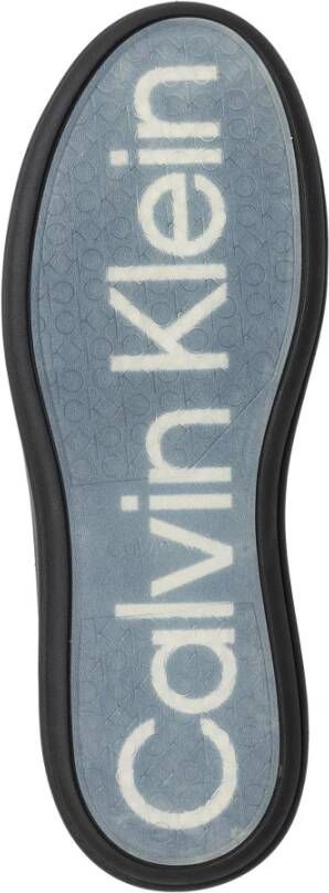 Calvin Klein Effen Vetersneakers Black Heren