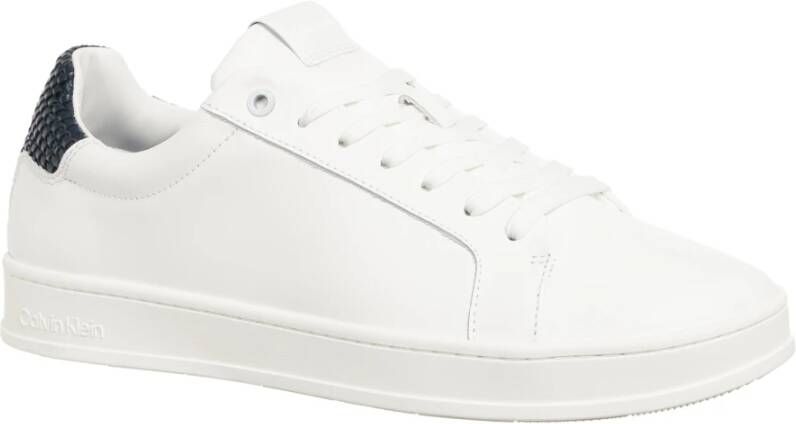 Calvin Klein Effen Vetersneakers White Heren