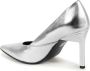 Calvin Klein Elegante Grijze Leren Hoge Hakken - Thumbnail 2
