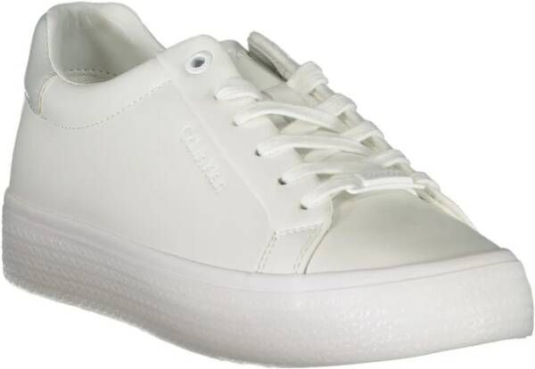 Calvin Klein Elegante witte sneakers met contrastdetail White Dames