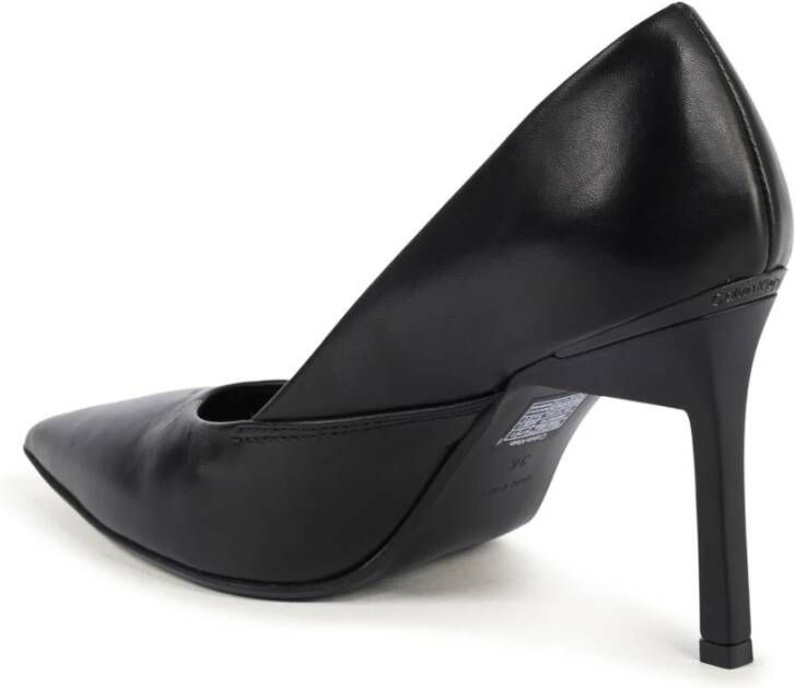 Calvin Klein Elegante Zwarte Leren Hakken